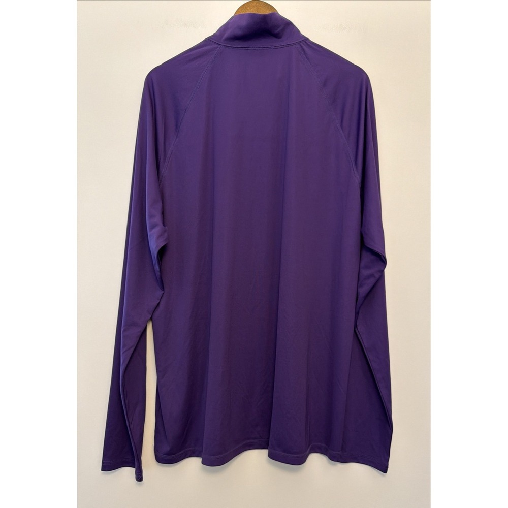 Alo Pullover Quarter Zip Mens Training Shirt 2XL Purple Activewear Mock Neck EUC - Picture 7 of 13